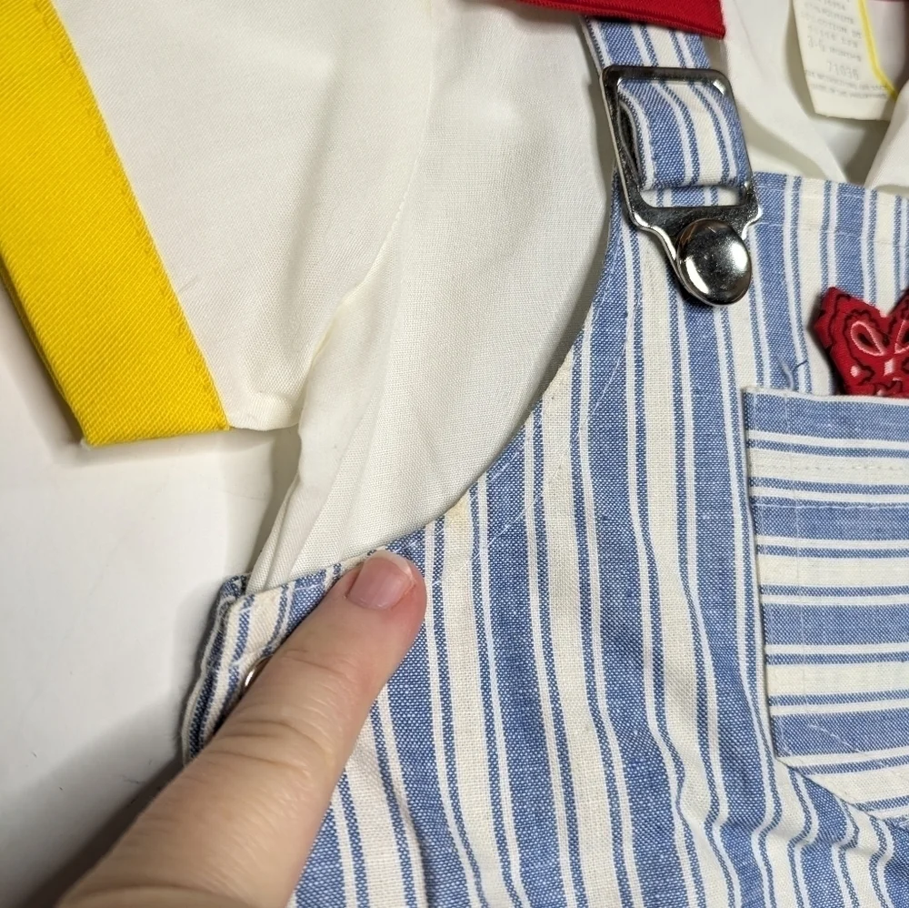 Vintage blue white red engineer 3 piece set 3-6mo